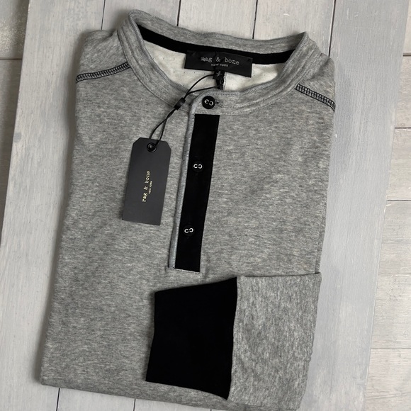 Rag & Bone Gibson Henley in Heatherd Gray - Picture 11 of 13